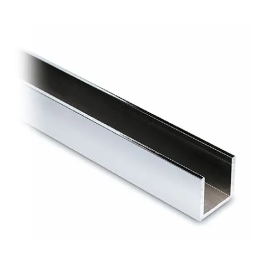 Alu U-Profil 20x20x20mm Chrom Design - ganze Lnge 200 cm
