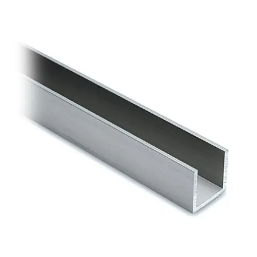 Alu U-Profil 20x20x20mm Edelstahl Design - ganze Lnge 200 cm