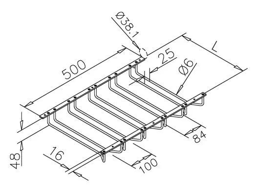 Anthrazit Design Glserhalter 5-fach - 450 mm