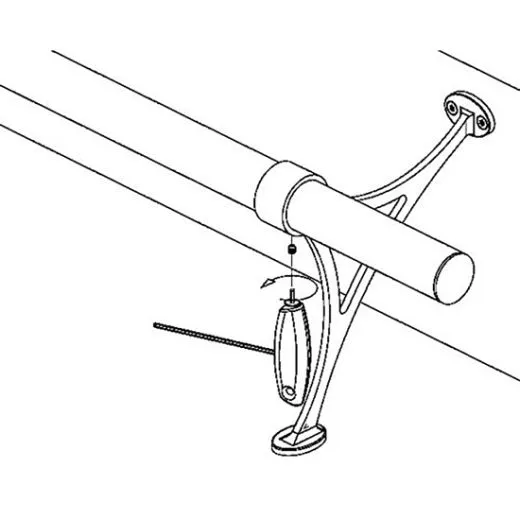 Messing matt Design Fu�laufst�tze Rohr 38,1 mm 20-0101