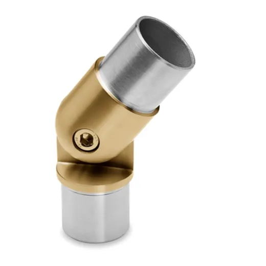 Messing matt Design Rohrverbinder variabel fr Rohr 38.1 mm