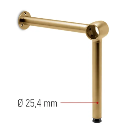 Messing matt Design Fu�laufst�tze Rohr 25,4 mm 20-2140