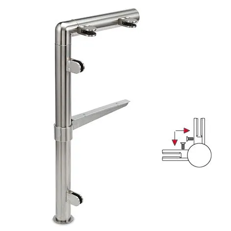 Hustenschutz Pfosten 20-131-38 -90 - Rohr  38.1 mm - Edelstahl Design