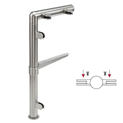 Hustenschutz Pfosten 20-131-38 mitte - Rohr  38.1 mm - Edelstahl Design