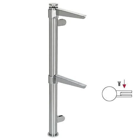 Hustenschutz Pfosten 20-112-25 links - Rohr  25.4 mm - Edelstahl Design