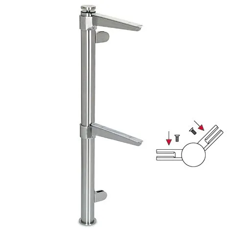Hustenschutz Pfosten 20-112-38 -45 - Rohr  38.1 mm - Edelstahl Design