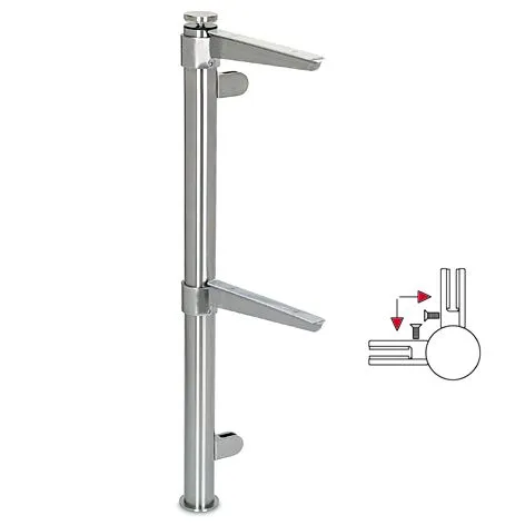 Hustenschutz Pfosten 20-112-38 -90 - Rohr  38.1 mm - Edelstahl Design