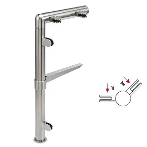 Hustenschutz Pfosten 20-131-25 -45 - Rohr  25.4 mm - Edelstahl Design