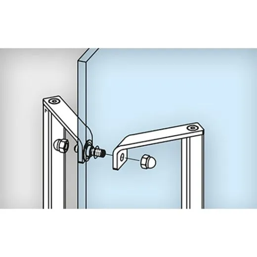 Edelstahl Vierkant 35x35mm T�rgriff zweiseitig - 47-7307-435 - L�nge 70cm