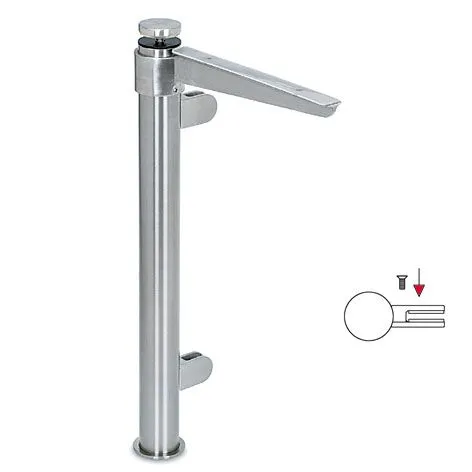 Hustenschutz Pfosten 20-111-25 links - Rohr  25.4 mm - Edelstahl Design