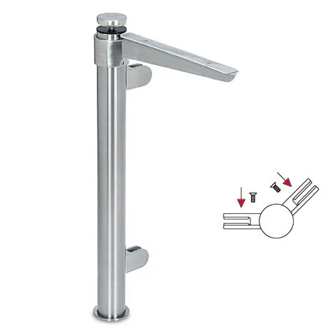 Hustenschutz Pfosten 20-111-25 -45 - Rohr  38.1 mm - Edelstahl Design