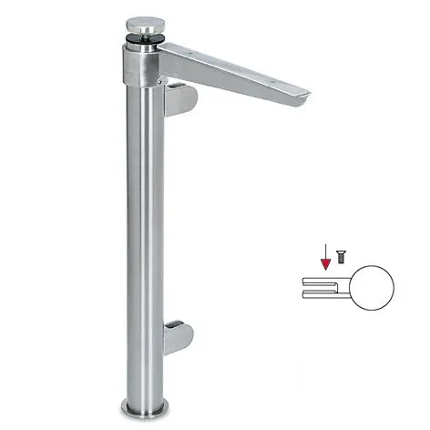 Hustenschutz Pfosten 20-111-38 rechts - Rohr  38.1 mm - Edelstahl Design