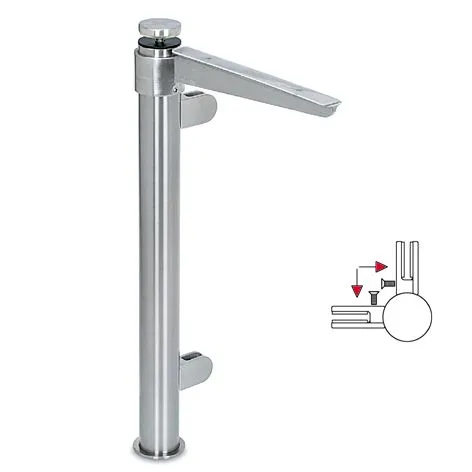Hustenschutz Pfosten 20-111-38 -90 - Rohr  38.1 mm - Edelstahl Design