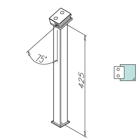 Hustenschutz Pfosten Edelstahl DS 20-19535 - links