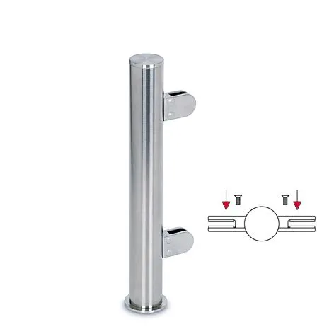 Hustenschutz Pfosten 20-150-38 mitte - Rohr  38.1 mm - Edelstahl Design