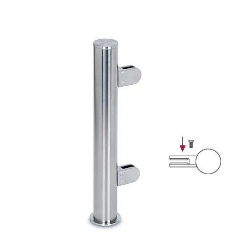 Hustenschutz Pfosten 20-150-25 rechts - Rohr  25.4 mm - Edelstahl Design