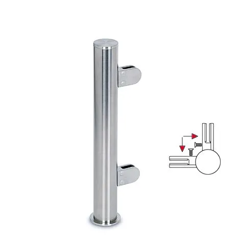 Hustenschutz Pfosten 20-150-38 -90 - Rohr  38.1 mm - Edelstahl Design