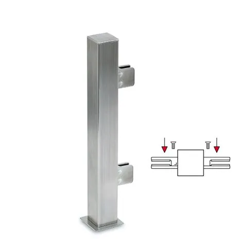 Hustenschutz Pfosten Edelstahl 35x35 - 20-162235 - mitte