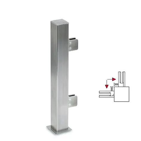 Hustenschutz Pfosten Edelstahl 35x35 - 20-162535 - 90