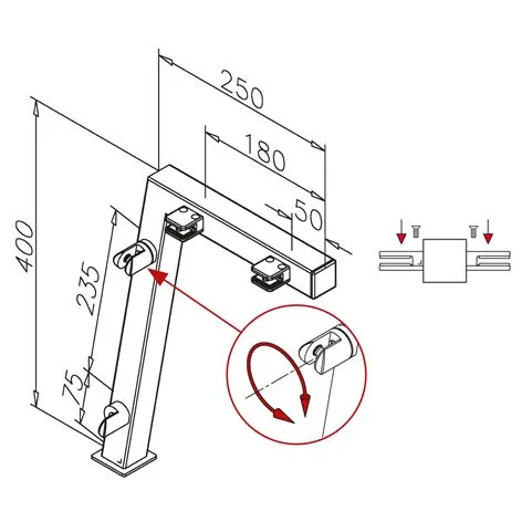 Edelstahl Hustenschutz Pfosten 20-12335 - mitte