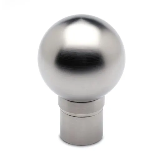 Edelstahl Design Rohr 25,4 mm Endkugel
