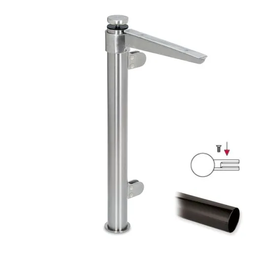 Hustenschutz Pfosten 20-111-25 links - Rohr  25.4 mm - Anthrazit Design