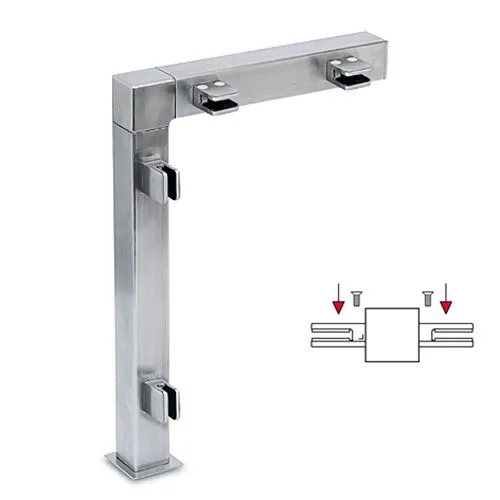Edelstahl Hustenschutz Pfosten 35x35 - 20-132235 - mitte