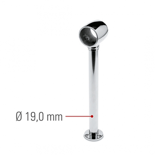 Chrom Design Fußlauf- oder Rohrhalter Rohr 25,4 mm 20-2100