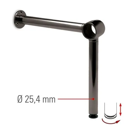 Anthrazit Design 20-2140 Fusslaufsttze Rohr 38,1 mm
