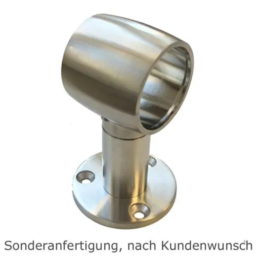 Edelstahl Design Fulauf- oder Rohrhalter Rohr 25,4 mm 20-2100