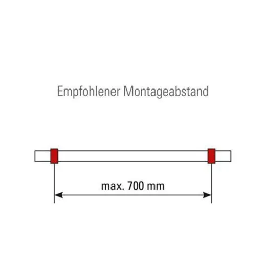 Edelstahl Design Fusslaufst�tze Rohr 38,1 mm 20-2120