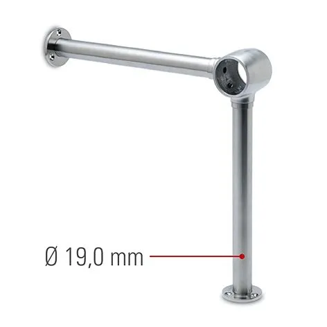 Edelstahl Design Fusslaufsttze Rohr 50,8 mm 20-2120