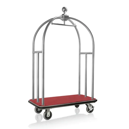 Gepck Transportwagen 1120x610 mm - Edelstahl - ROT