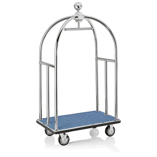 UNITY - Gepckwagen - Luggage Trolley - Chrom-Design/blau