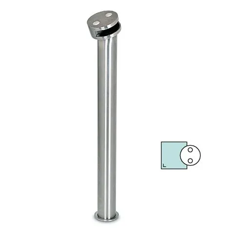 Hustenschutz Pfosten 20-190-38 rechts - Rohr  38.1 mm - Edelstahl Design
