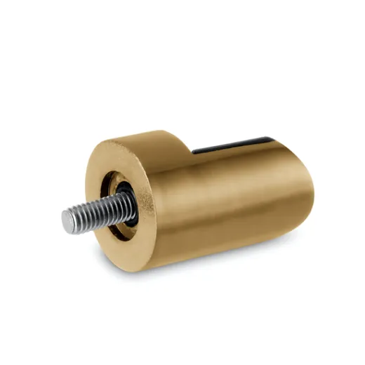 Messing matt Design Anschlag-Adapter - Glas 4-9 mm - Wandmontage