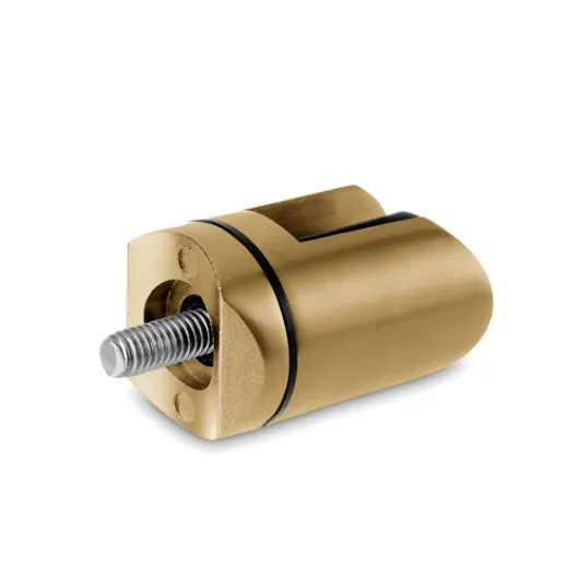 Messing matt Design Scharnier-Adapter - Glas 4-9 mm - Rohr  38.1 mm