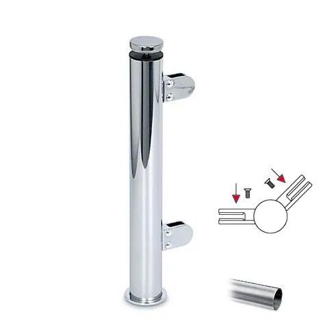 Hustenschutz Pfosten 20-110-25 -45 - Rohr  25.4 mm - Edelstahl Design