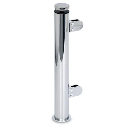 Hustenschutz Pfosten 20-110-38 rechts - Rohr � 38.1 mm - Chrom Design