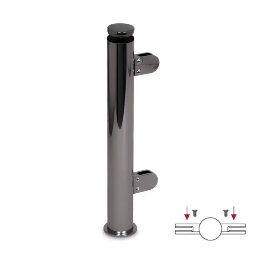 Hustenschutz Pfosten 20-110-38 mitte - Rohr  38.1 mm - Anthrazit Design