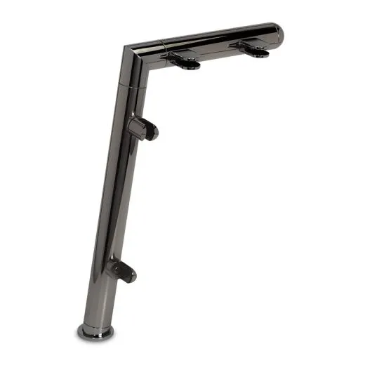 Hustenschutz Pfosten 20-120-38 links - Rohr  38.1 mm - Anthrazit Design