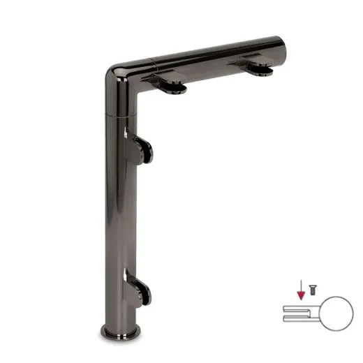Hustenschutz Pfosten 20-130-25 rechts - Rohr  25.4 mm - Anthrazit Design