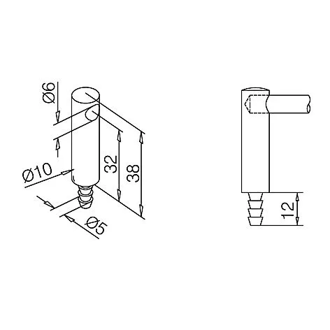 Chrom Design MiniRail Endst�tze 11606 f�r Stab 6mm