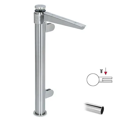Hustenschutz Pfosten 20-111-38 links - Rohr  38.1 mm - Chrom Design