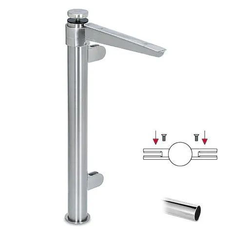 Hustenschutz Pfosten 20-111-38 mitte - Rohr  38.1 mm - Chrom Design
