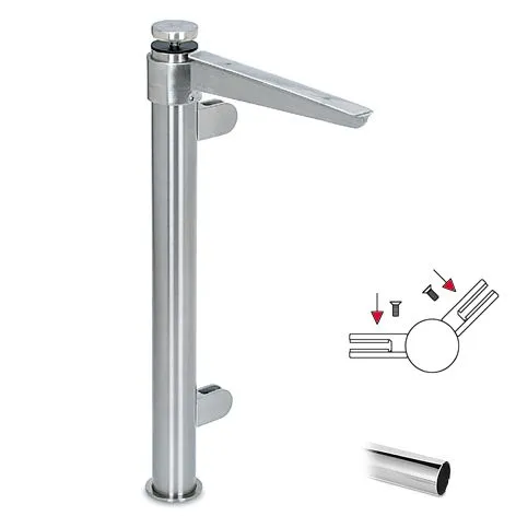 Hustenschutz Pfosten 20-111-38 -45 - Rohr  38.1 mm - Chrom Design