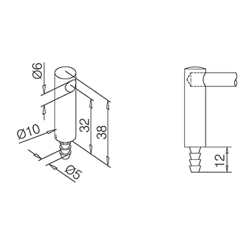Edelstahl Design MiniRail Endsttze 11606 fr Stab 6mm