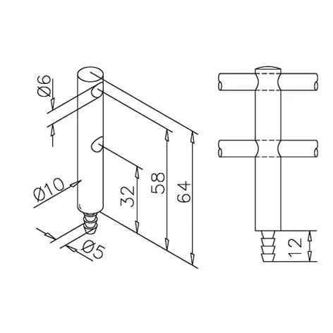 Edelstahl Design MiniRail Mittelsttze 11666 fr Stab 6mm