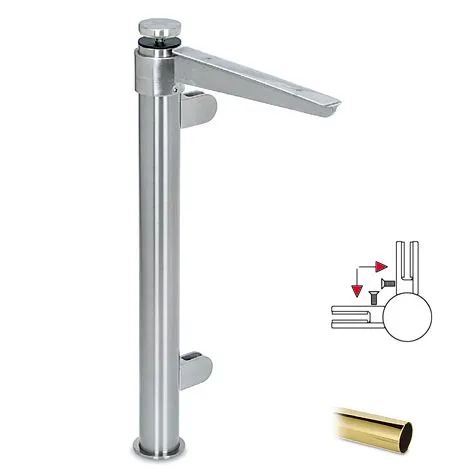 Hustenschutz Pfosten 20-111-38 -90 - Rohr  38.1 mm - Messing Design