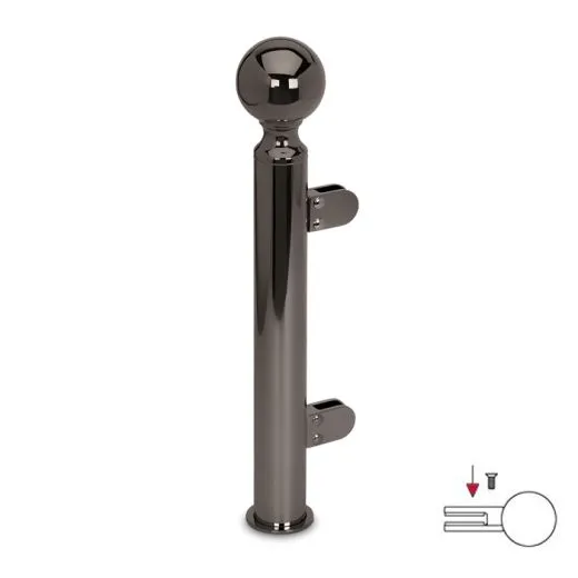 Hustenschutz Pfosten 20-140-38 rechts - Rohr  38.1 mm - Anthrazit Design